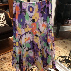 NWT - Bob Mackie lined floral skirt